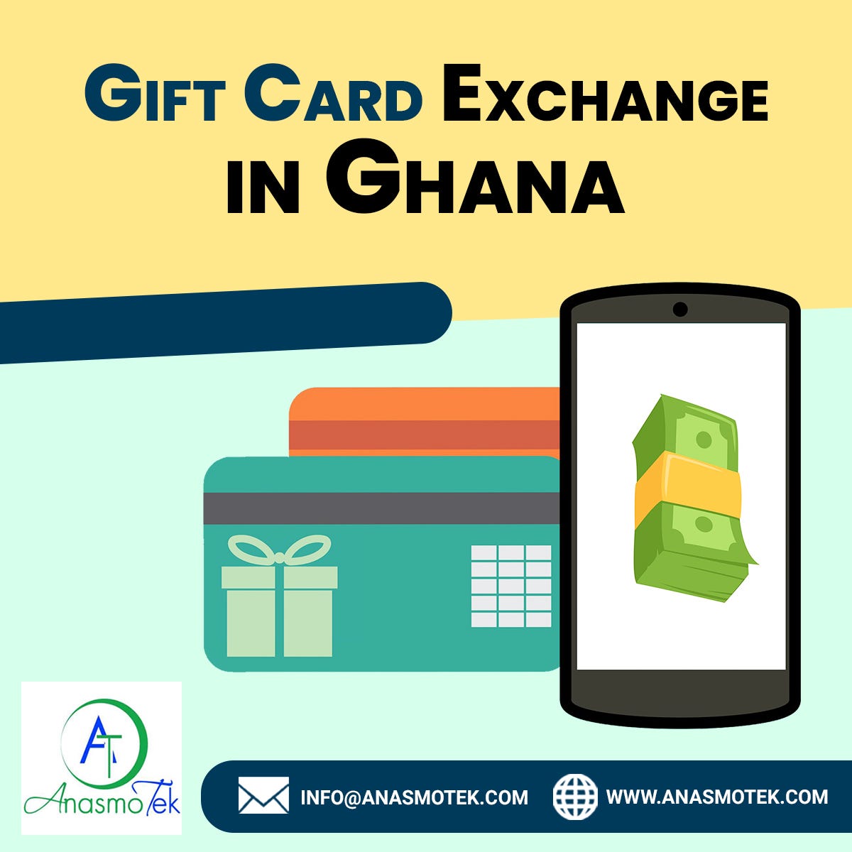 Gift Card Exchange in Ghana. Anasmo Technologies offers the various