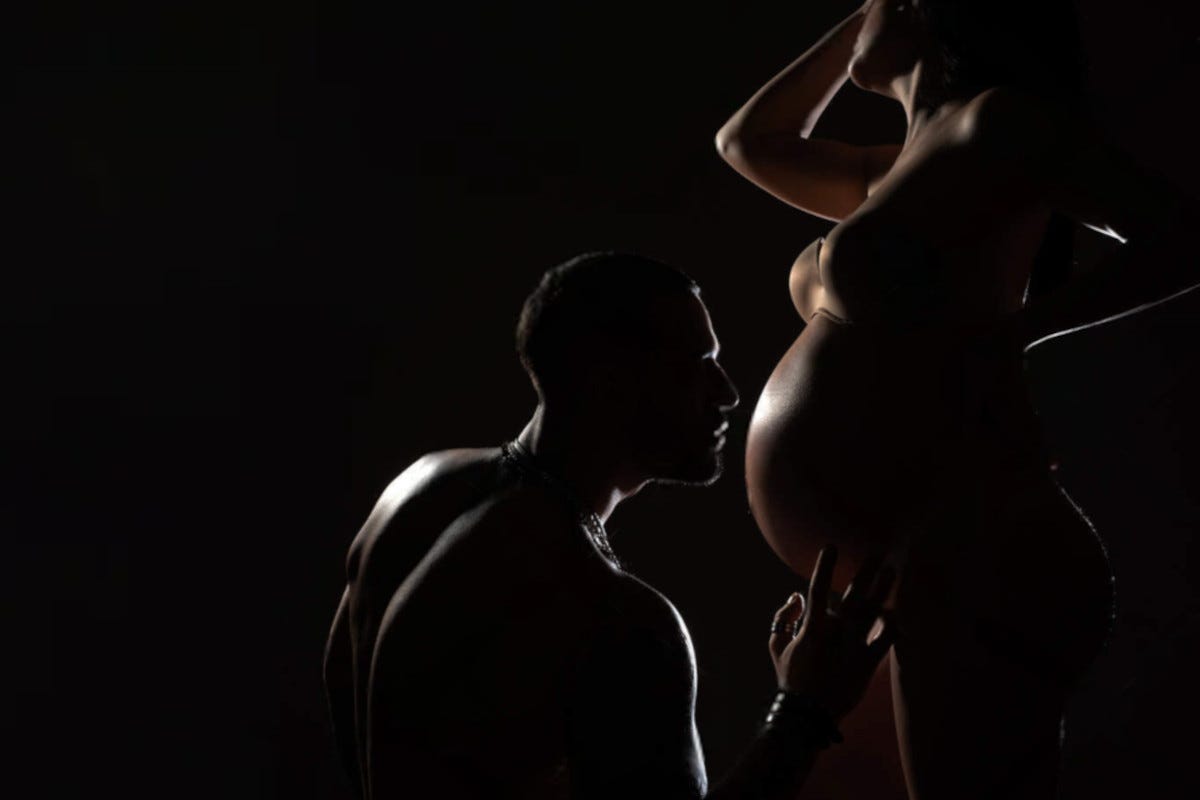 pregnant wife pumping husband interracial