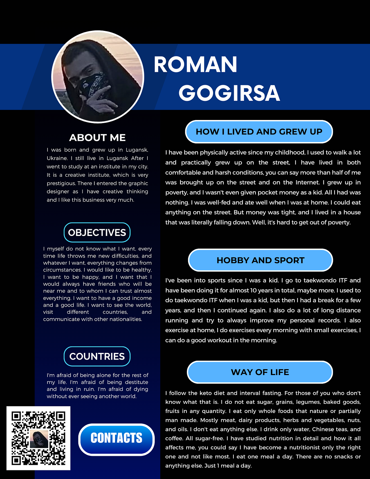 A brief about who I am, how I live and how I grew up. Gogirsa Medium