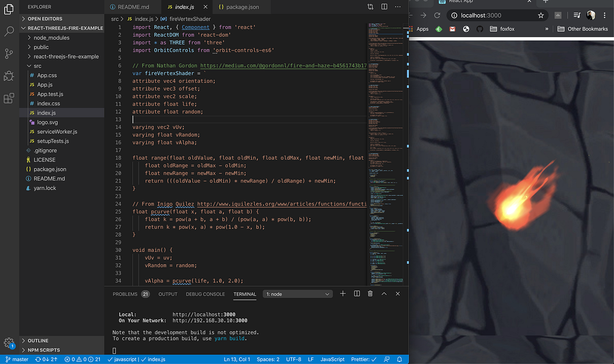 🔥 Fire effect with ThreeJS via ReactJS | by katopz | Medium