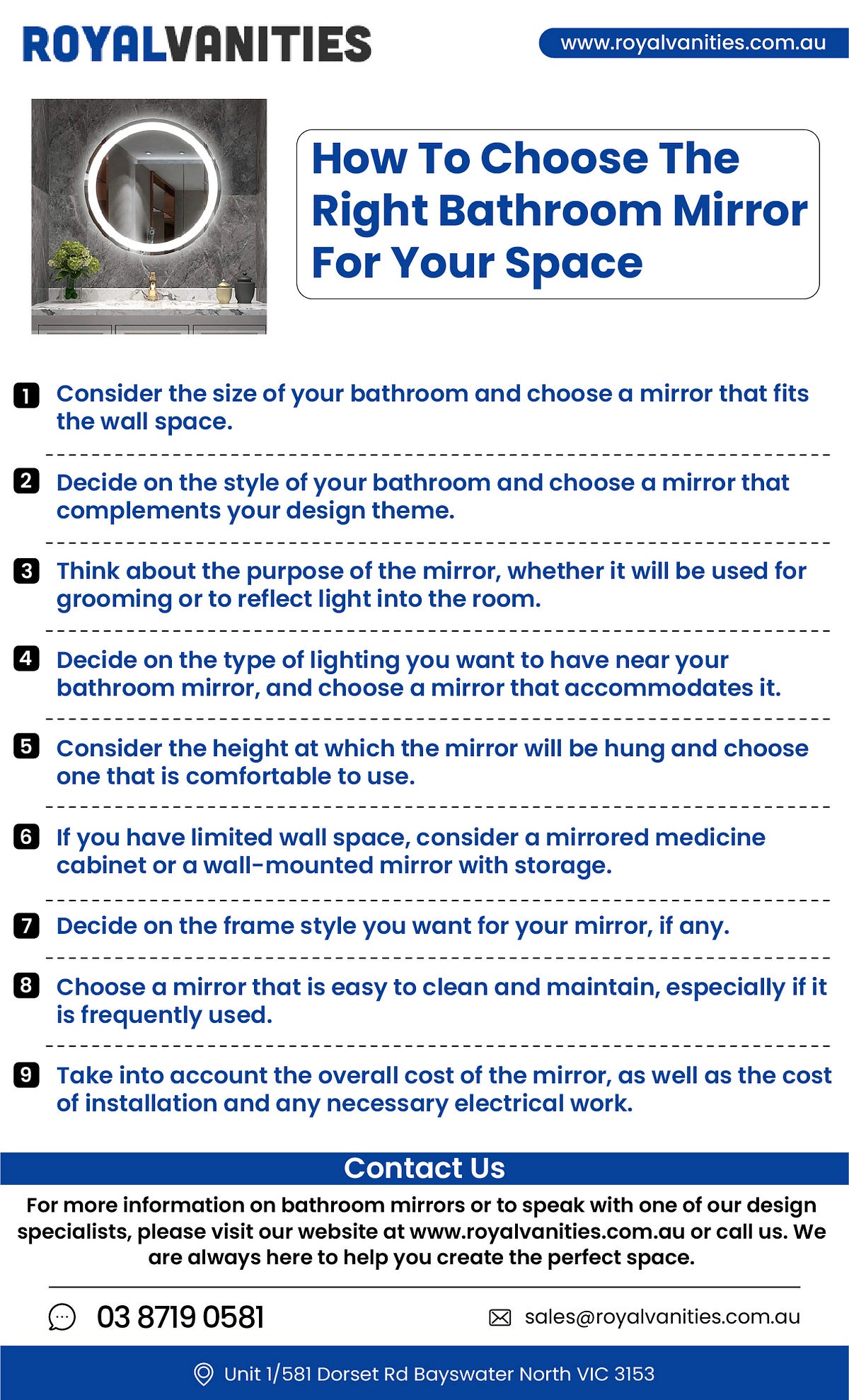 How to Select the Perfect Bathroom Mirror for Your Space