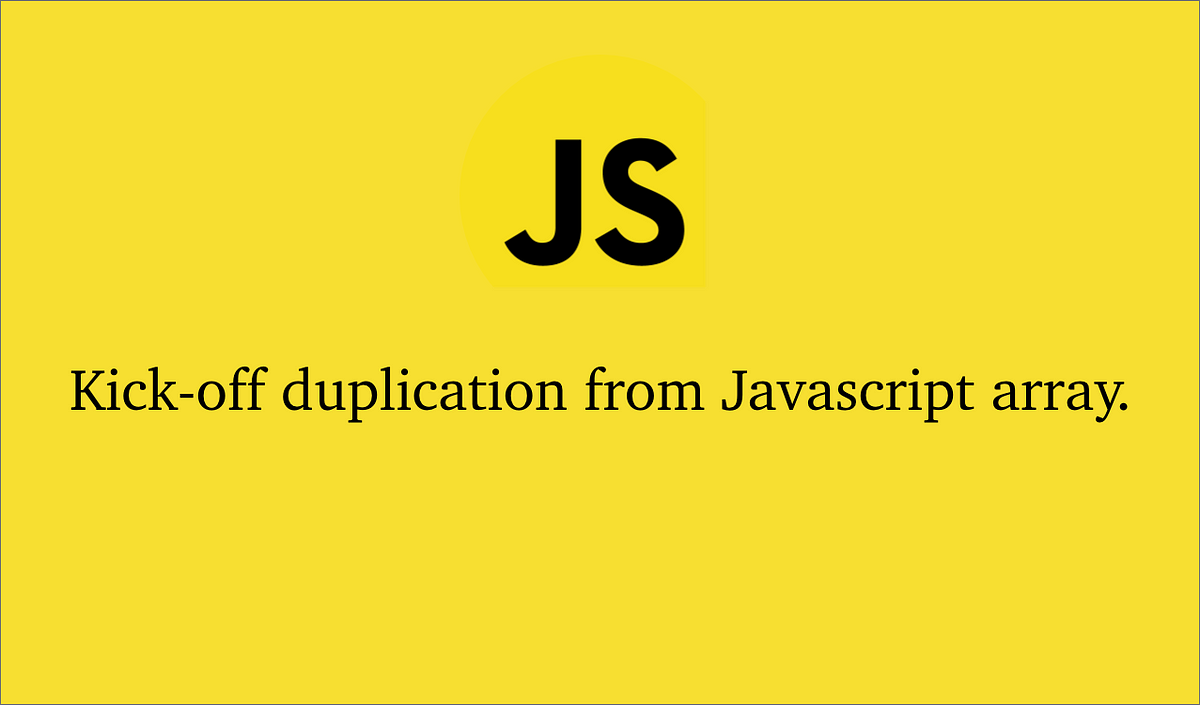 how to remove duplicates from javascript array | Webtips