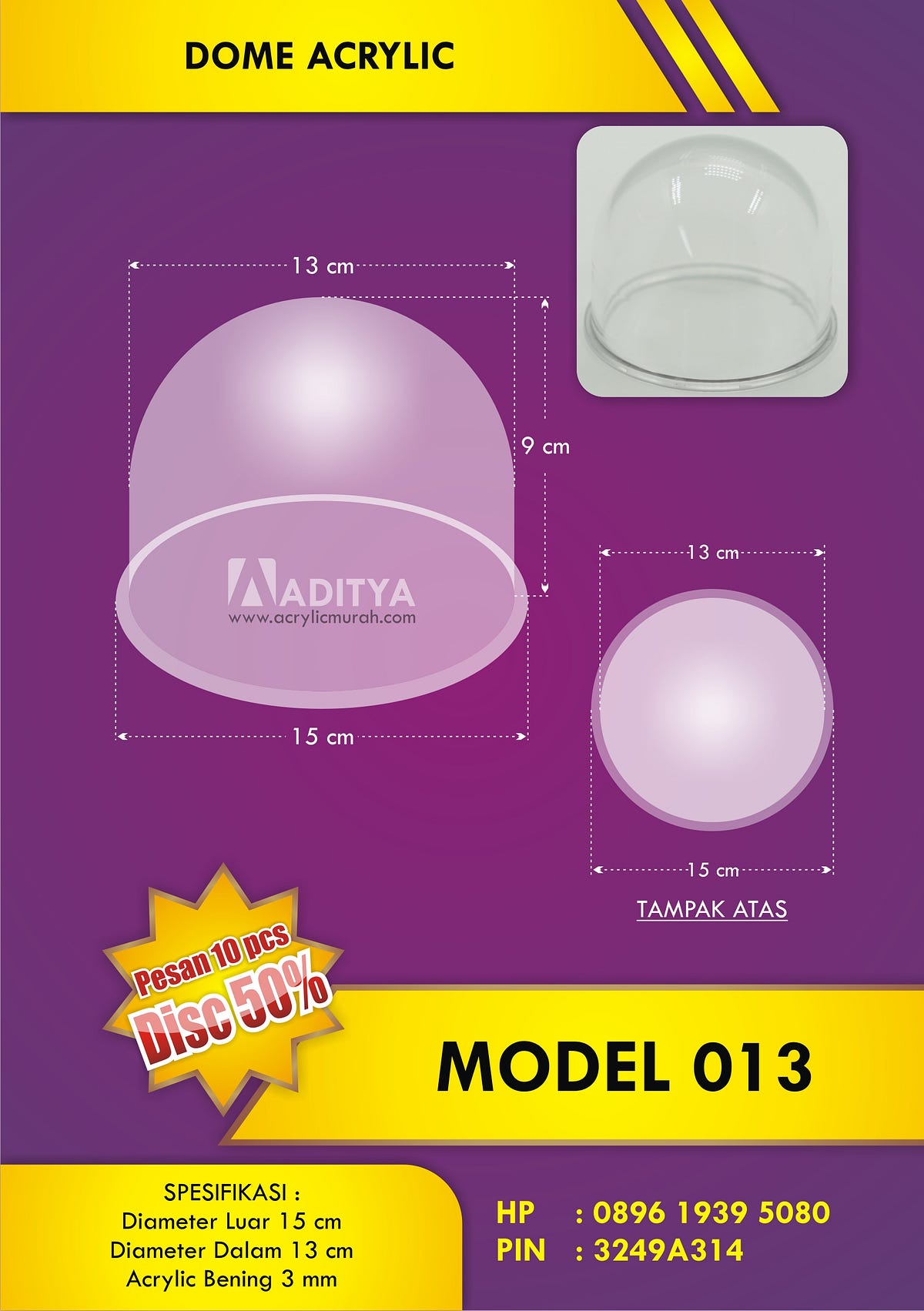 jual-acrylic-dome-buka-24-jam-hari-minggu-tetap-buka-minat-hubungi