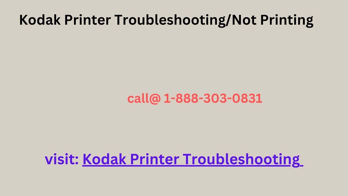Kodak Printer Troubleshooting/Not Printing by Ronaldo Kevin Medium