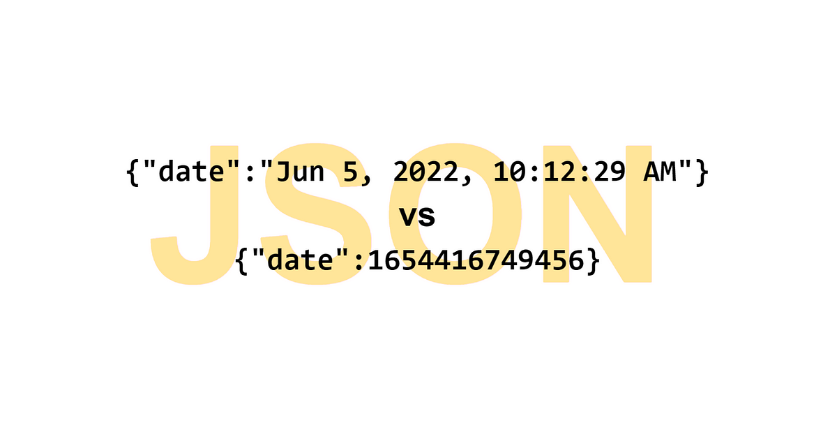 The optimal way to include dates in JSON | by Marian Čaikovski | Dev Genius