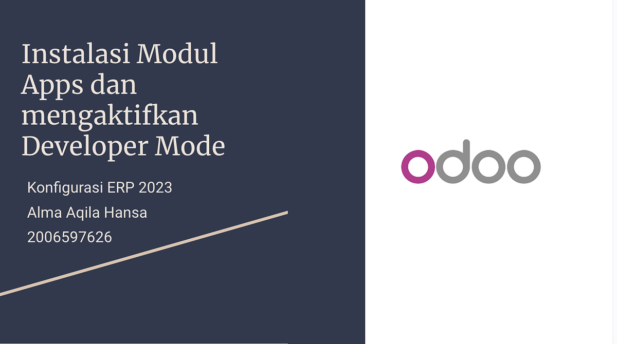 Instalasi Modul Apps dan mengaktifkan Developer Mode pada Odoo 16 by