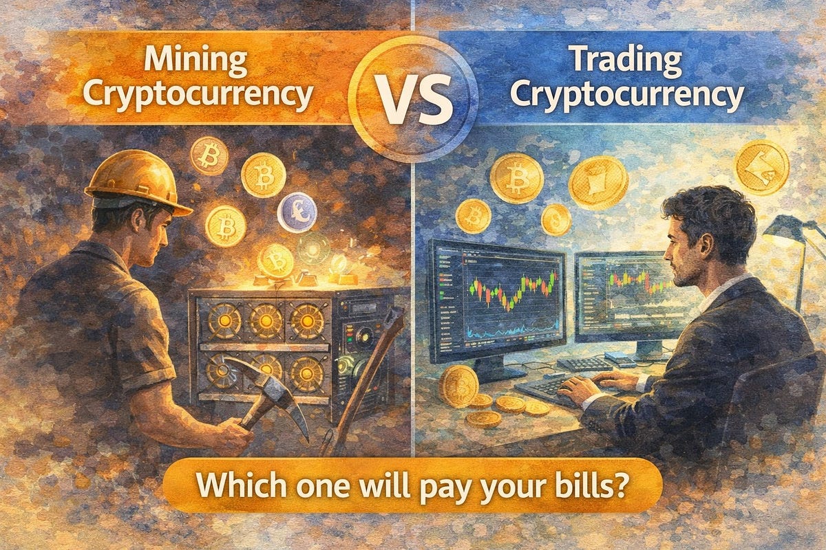 Mine Cryptocurrency vs Trading Cryptocurrency | by Arash Hadad | Python in  Plain English