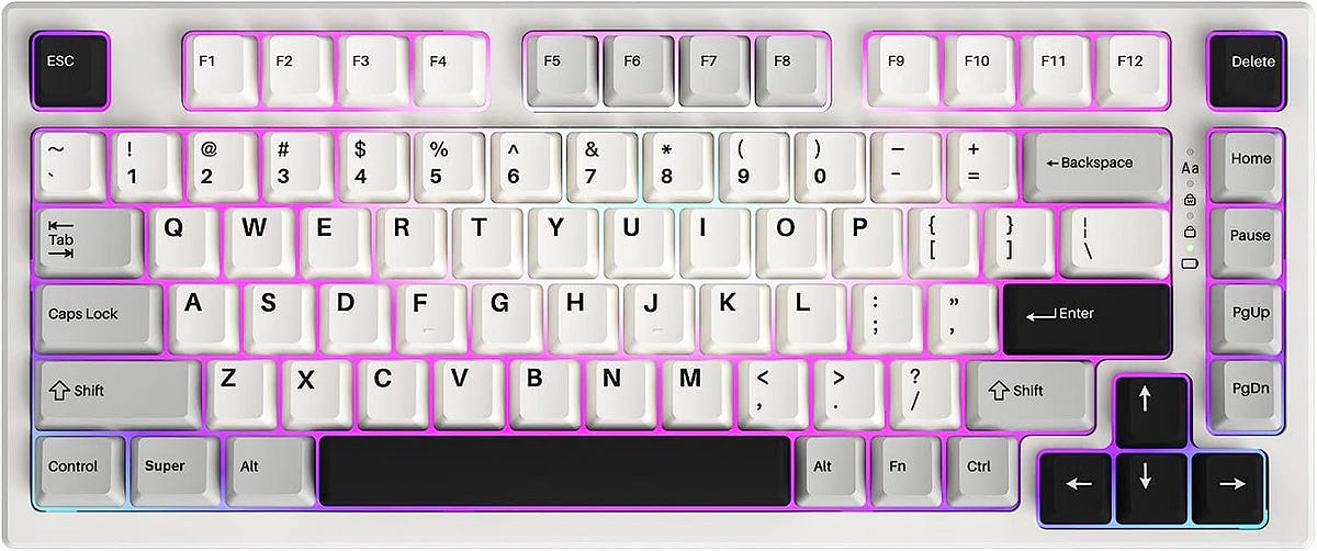 YUNZII YZ75 75% Hot Swappable Wireless Gaming Mechanical Keyboard ...