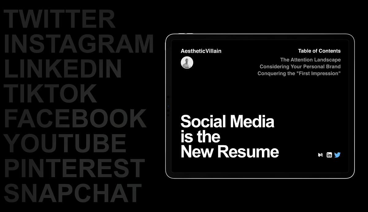 social media content resume