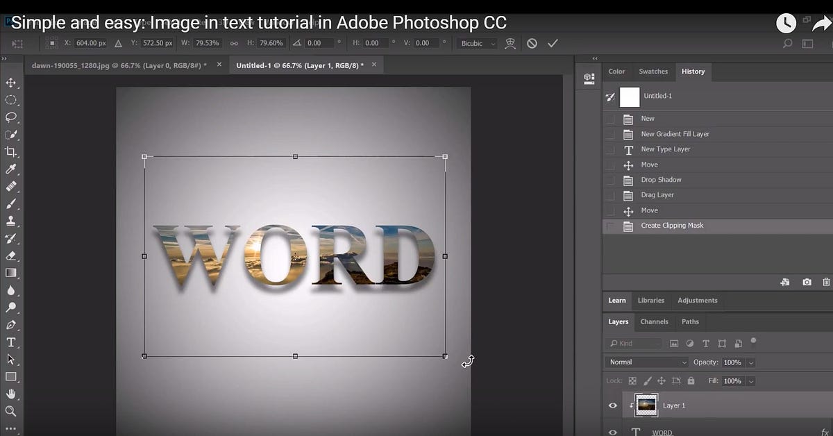 Photoshop Tutorial #6– Image in text tutorial | by Productive Grind ...