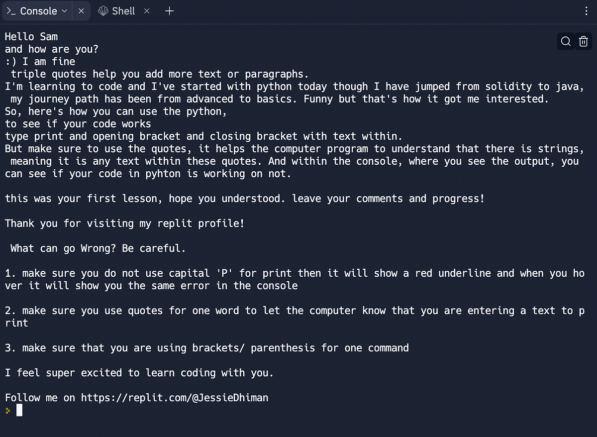 100 days of Python for slow learners | by Jessieliao | Medium