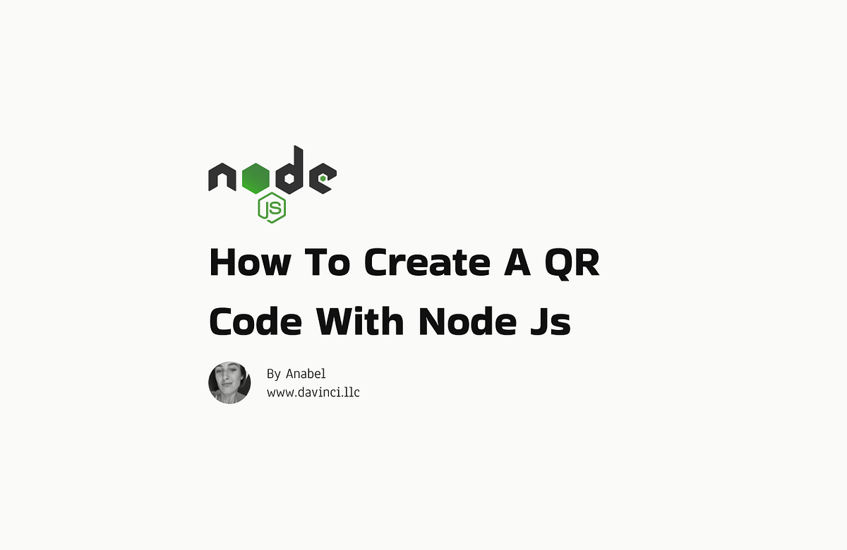 Creating a QR Code with Node.JS. QR codes (Quick Response codes) offer ...
