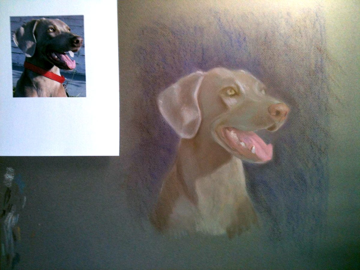“Chase the Weimaraner” Work in Progress