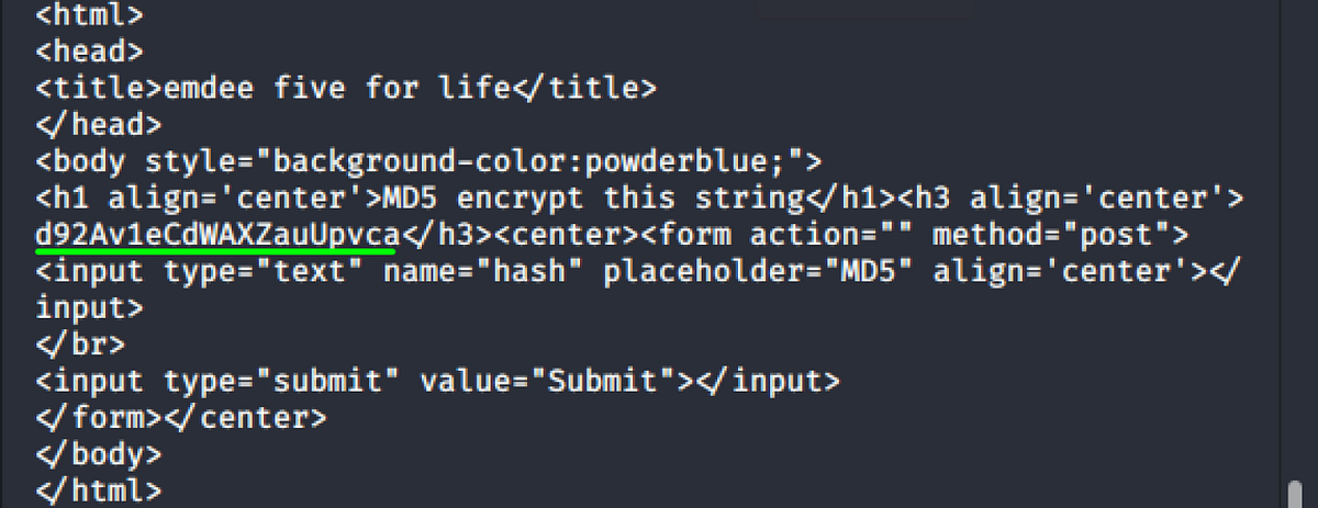 [HTB CTF] Emdee five for life. Looking to solve the named hackthebox ...