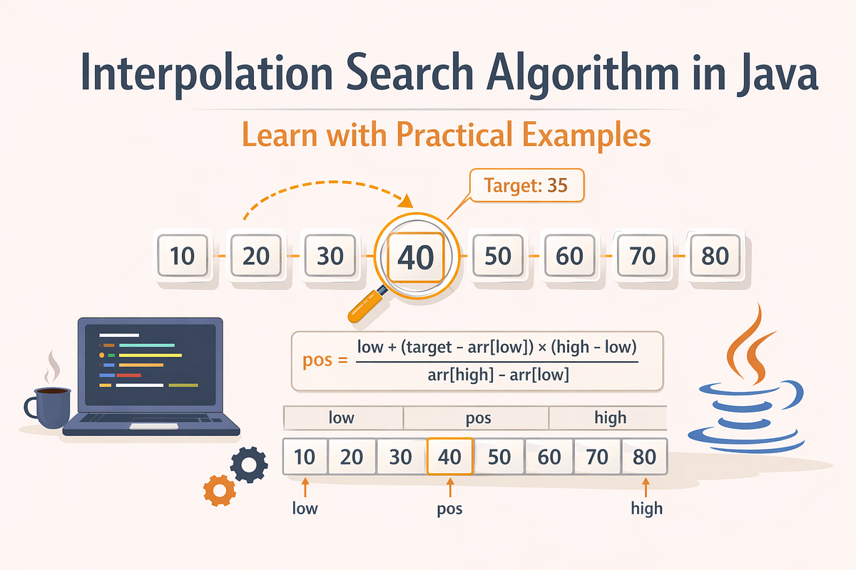 Interpolation Search Algorithm in Java: Learn with Practical Examples ...