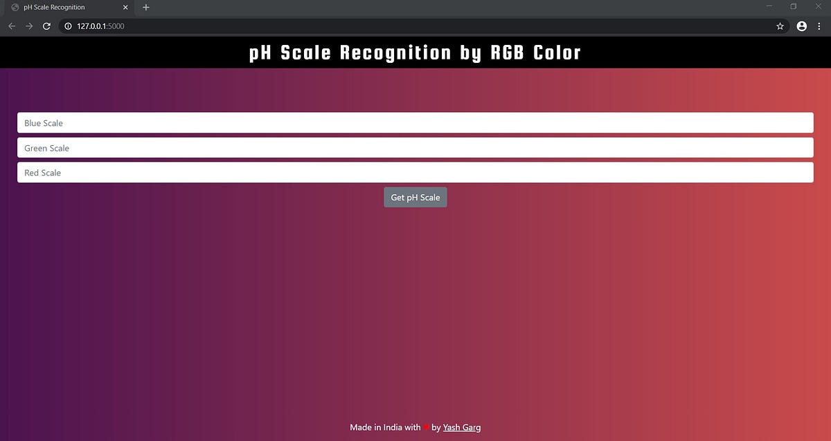 pH Scale Recognition by RGB Color Using Flask. | by Yash Garg ...