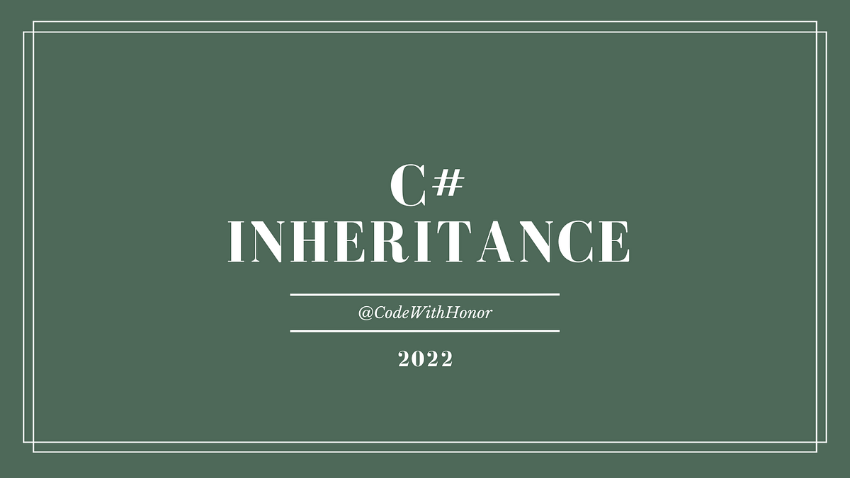 C Inheritance. Inheritance is a fundamental concept in… by