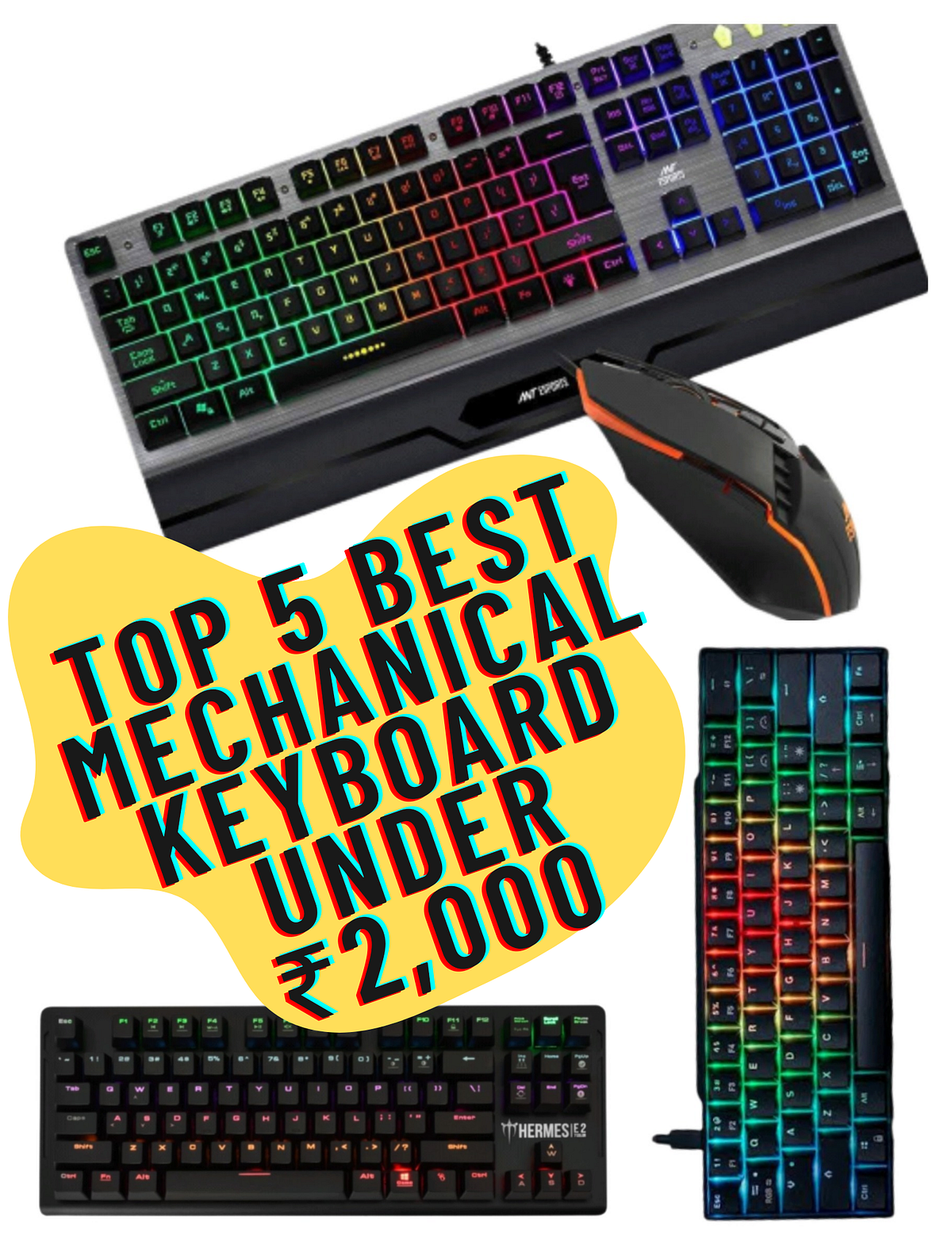 Top 5 best Mechanical Keyboard Under ₹2,000 by School Medium