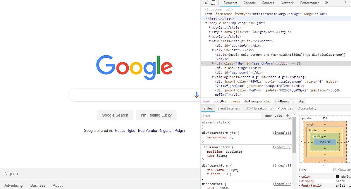 Beginners guide to using the Browser Developers Tool by Gbless Sylva