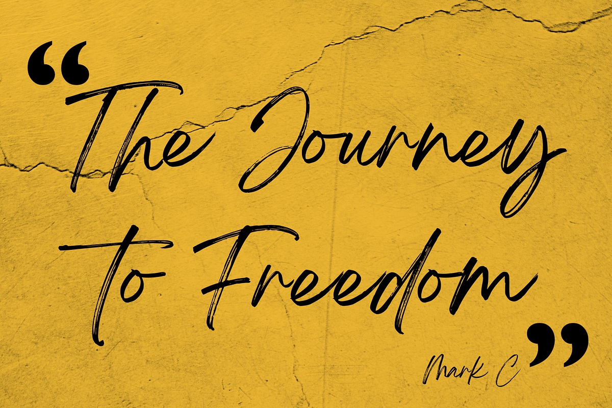 The Journey to freedom. We are all on this journey called life… by