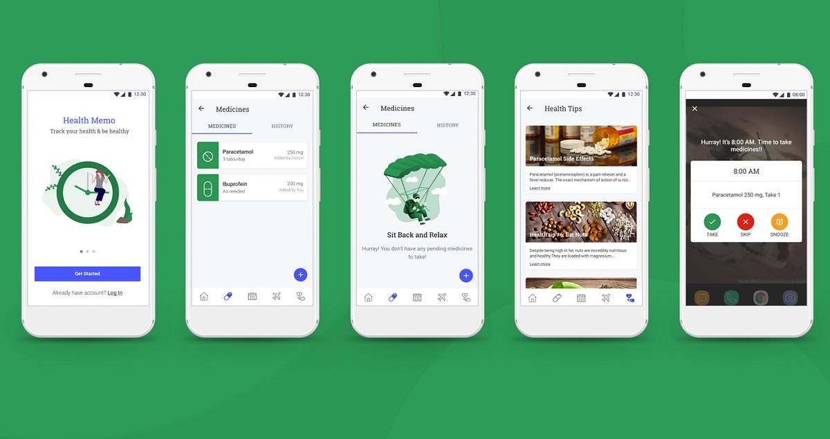 Designing a health reminder application — a UX case study | by Ashwini ...