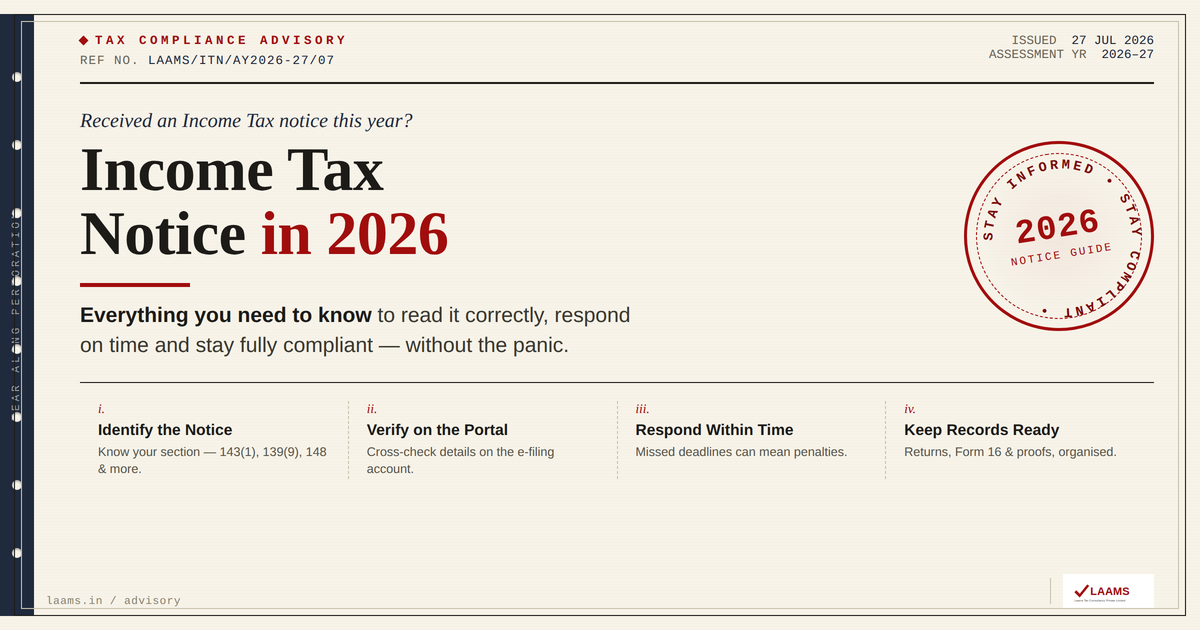 Income Tax Notice in 2026: Everything You Need to Know to Stay Compliant