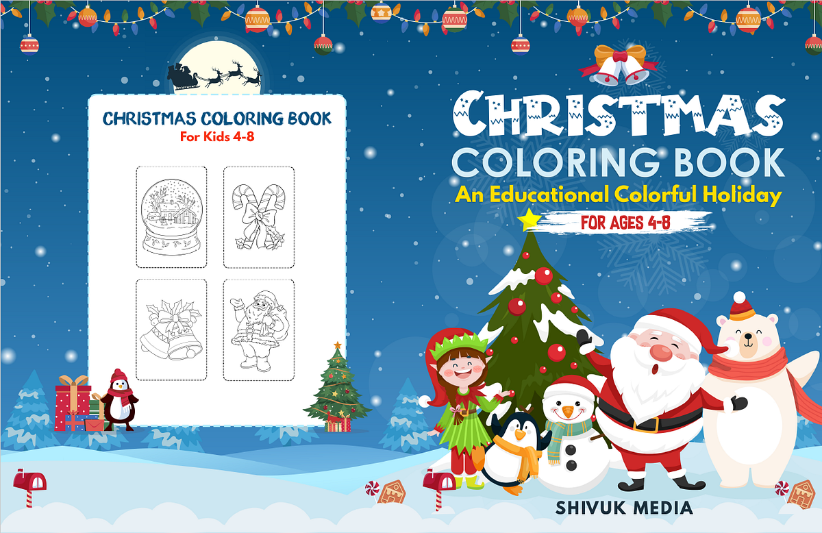 FREE Printable PDF Christmas Coloring Book For Kids 4–8 - Daniel ...
