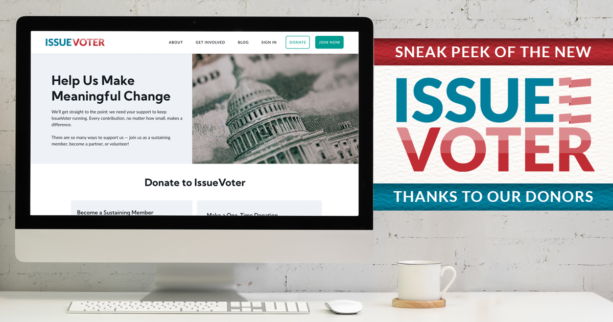 Sneak Peek of the New IssueVoter!
