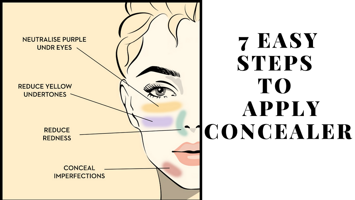 7 Easy steps to apply Concealer. A makeup item called concealer can be
