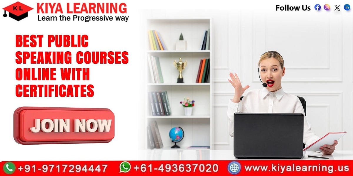 Best Public Speaking Courses Online with Certificates [2024] by Kiya