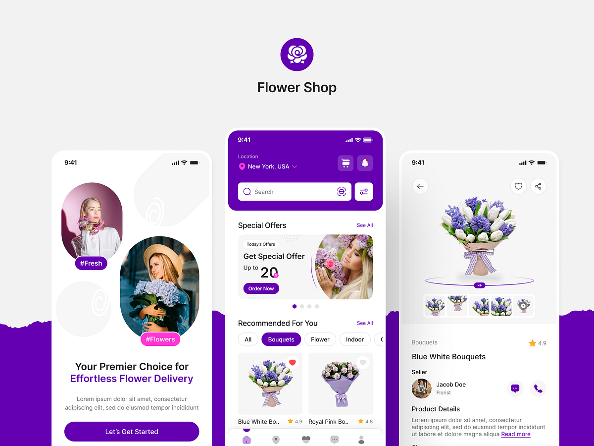 Flower Delivery App UIUX Design Flower Shop App UIUX by