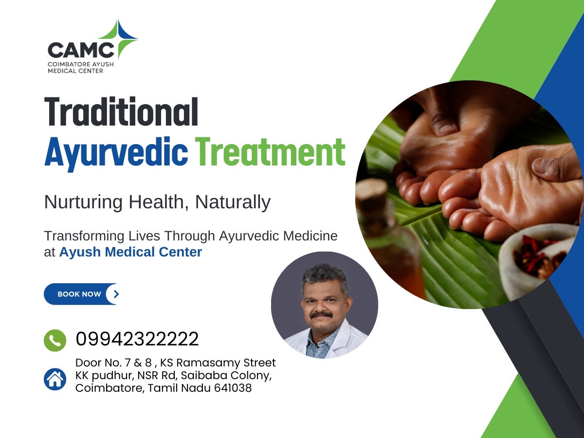 Traditional Ayurveda Treatment in Coimbatore — Visit our Ayurvedic