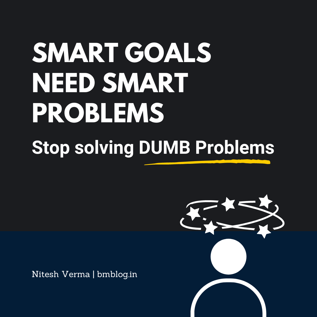 Don’t Solve DUMB Problems!. Smart Goals don’t work if your problems ...