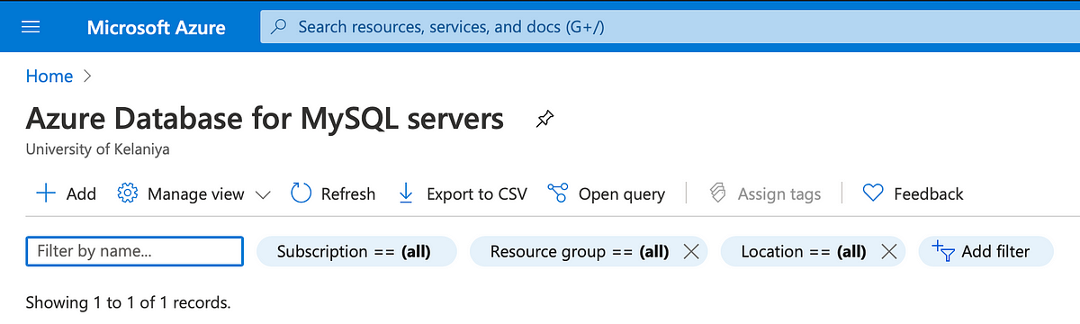 Azure Database for MySQL Server : Create and configure MySQL Server in ...