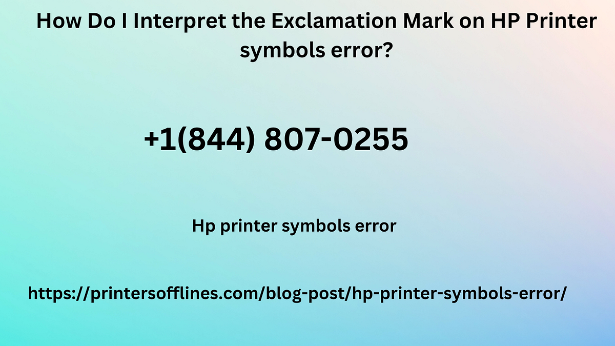 How Do I Interpret the Exclamation Mark on HP Printer symbols error? by Fallonluna Medium