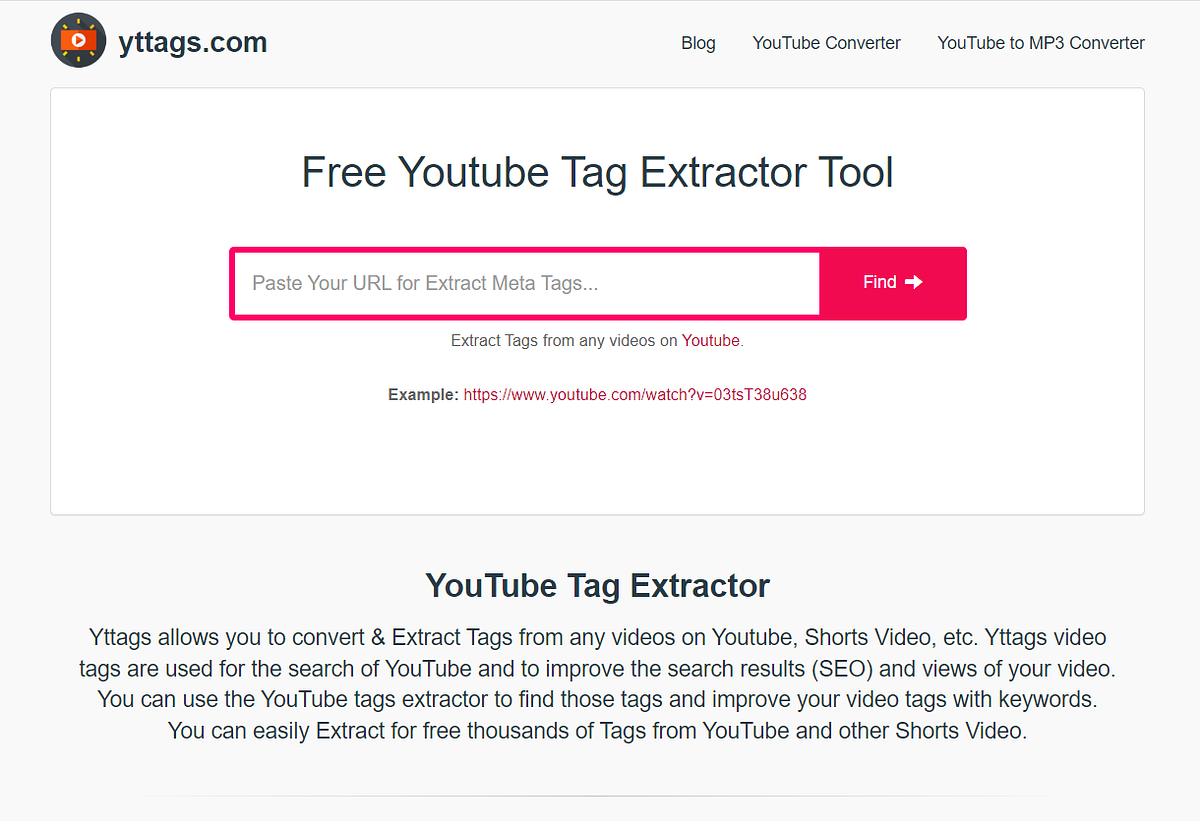 YouTube Tag Extractor. Yttags allows you to convert & Extract… by