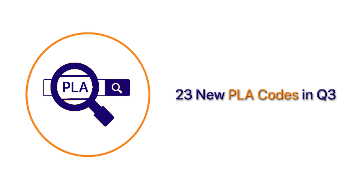 23 New PLA Codes in Q3 of the CY 2022 Albert Brown Medium