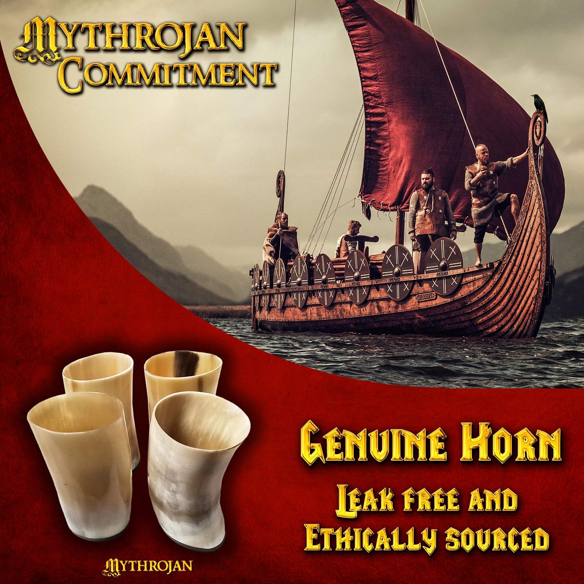 Mythrojan Authentic Medieval Drinking Horns by Mythrojan Jun, 2024