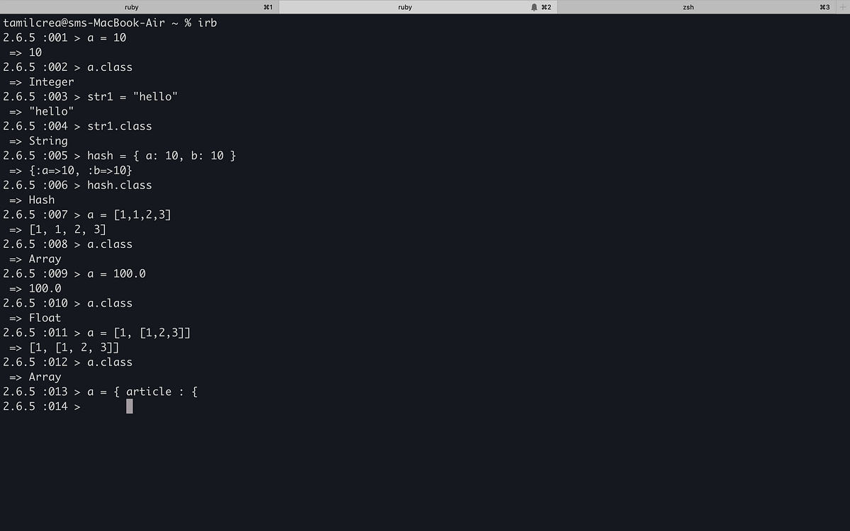 Ruby methods cheat sheets(.class, array, flatten) ruby on _rails