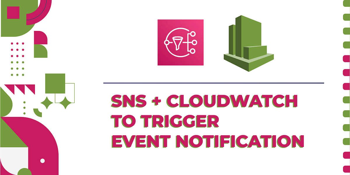 Using CloudWatch and SNS to trigger event notification AWS in Plain