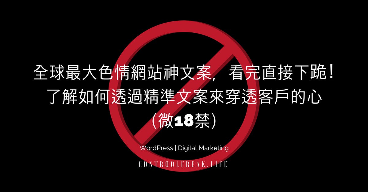 全球最大色情網站神文案,看完直接下跪!了解如何透過精準文案來穿透客戶的心。(微18禁) | by 控制狂 WordPress學習日記 | Medium