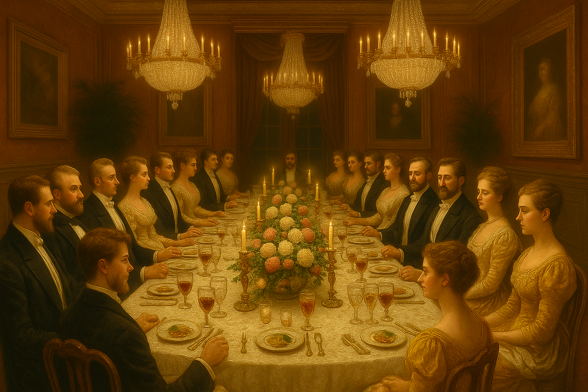 A Sumptuous Gilded Age Dinner: Opulence on Every Plate | by