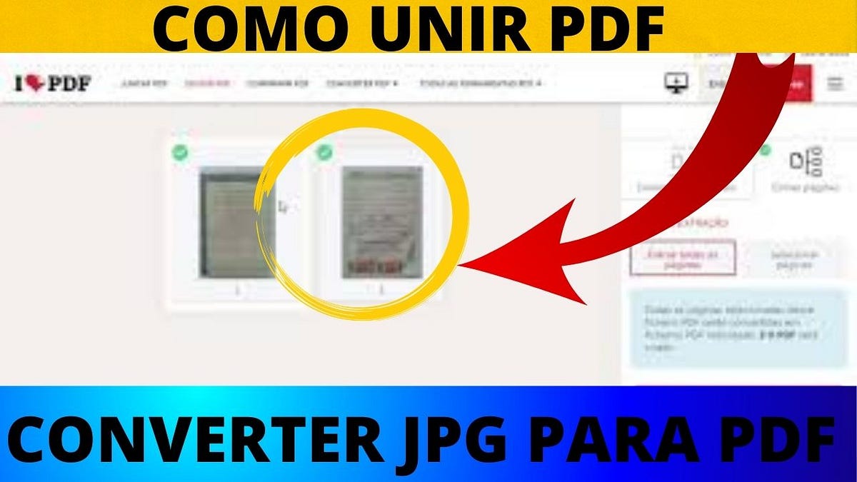 Como UNIR PDF e Converter JPG para PDF e Comprimir JUNTAR PDF