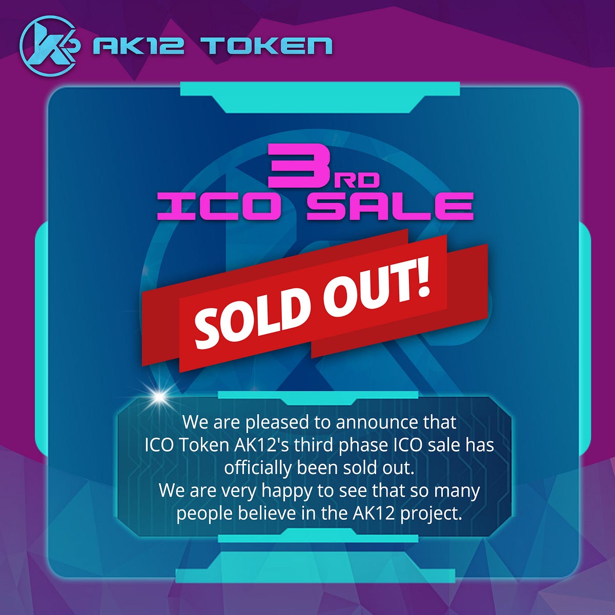 AK12 Token 3rd ICO Sale SOLD OUT Penjualan ICO Ketiga Token AK12 ak12-token-3rd-ico-sale-sold-out-penjualan-ico-ketiga-token-ak12