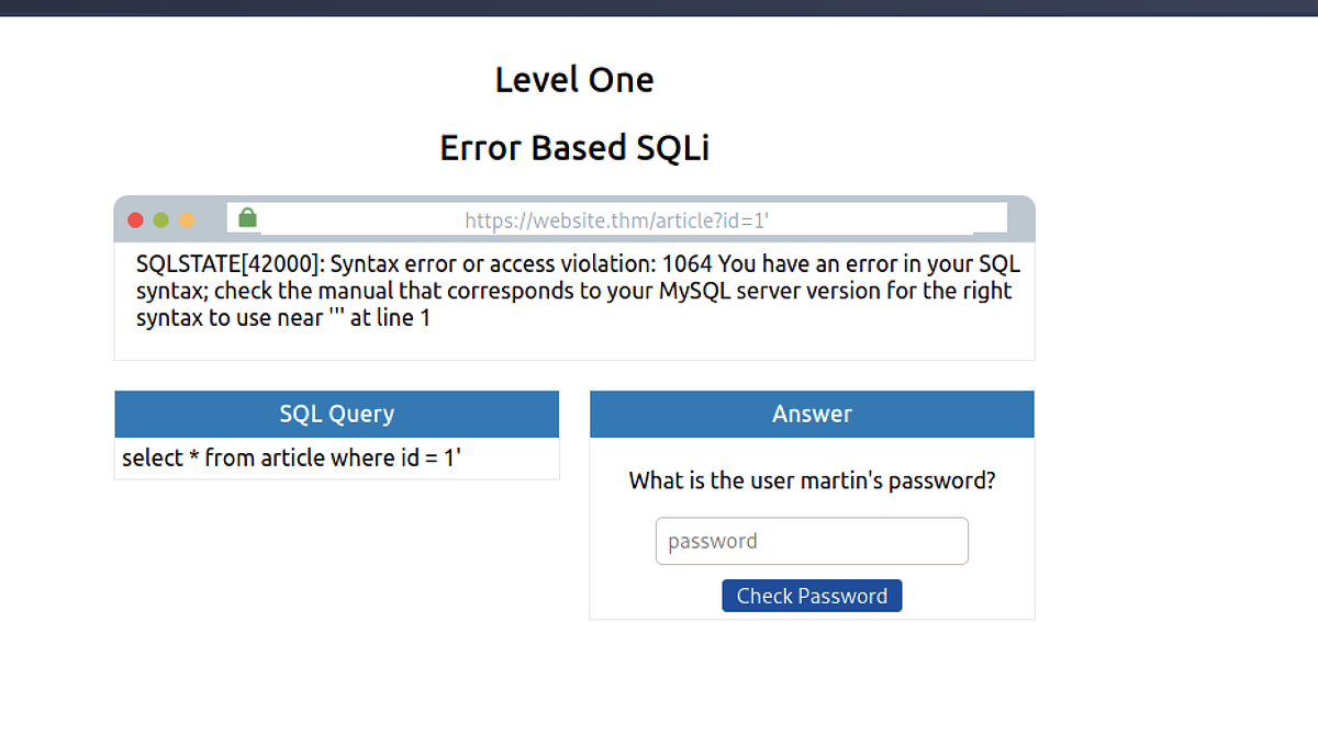 SQL injections Tryhackme. This first article is meant as a test… | by ...