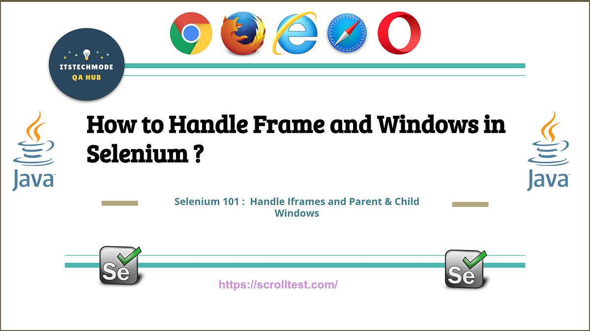 How to Handle Frame and Windows in Selenium? by Pramod Dutta Medium