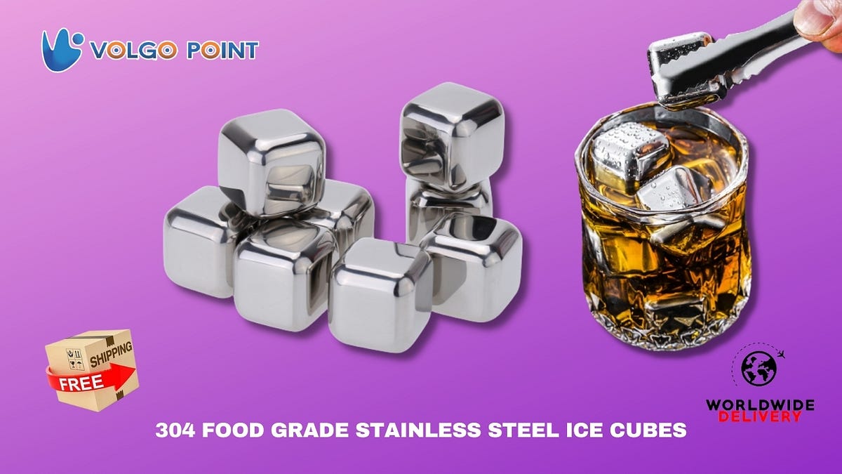 stainless steel ice cubes quick Maenabab Medium