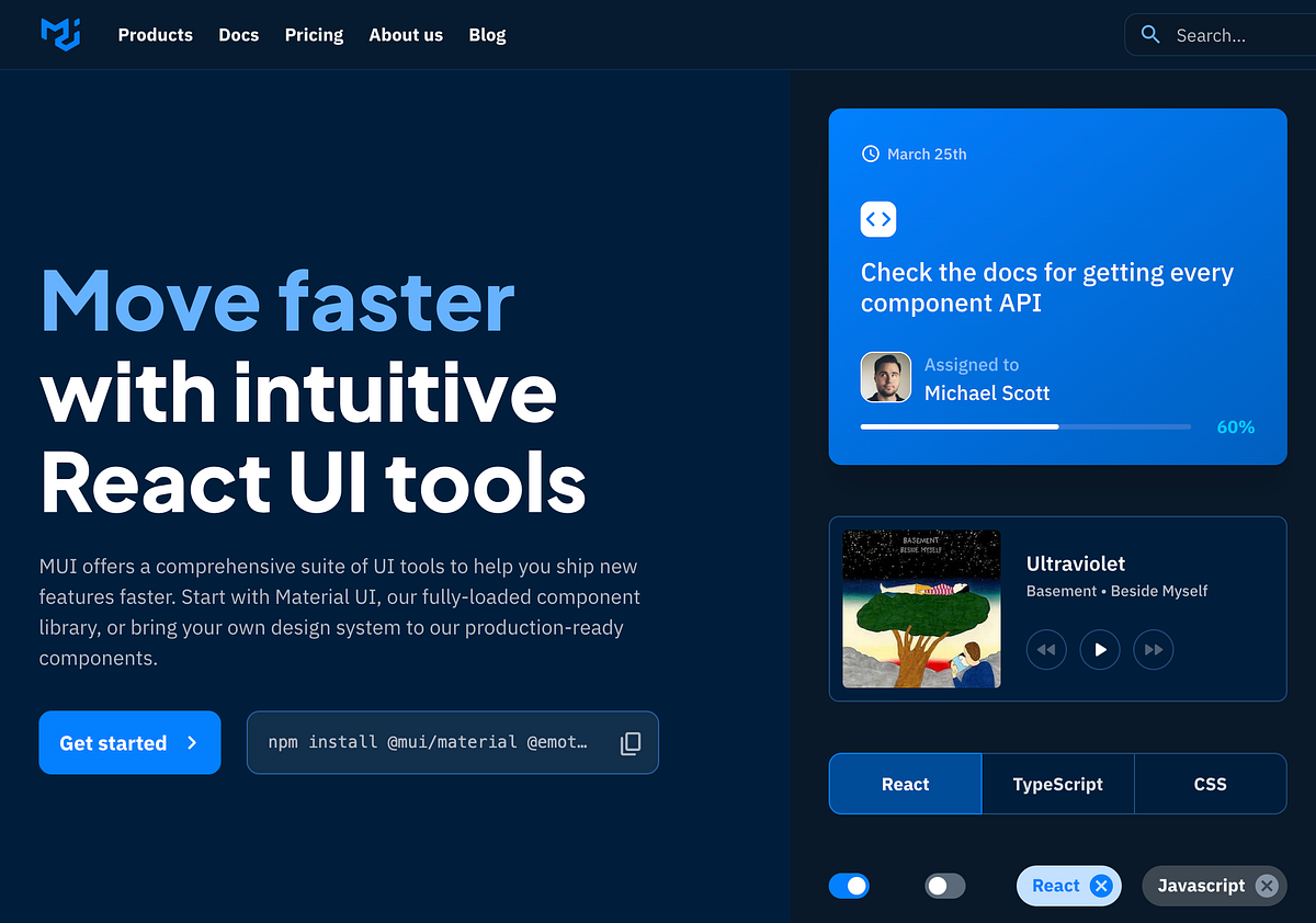 Semantic UI vs Material UI in React by Nick Medium