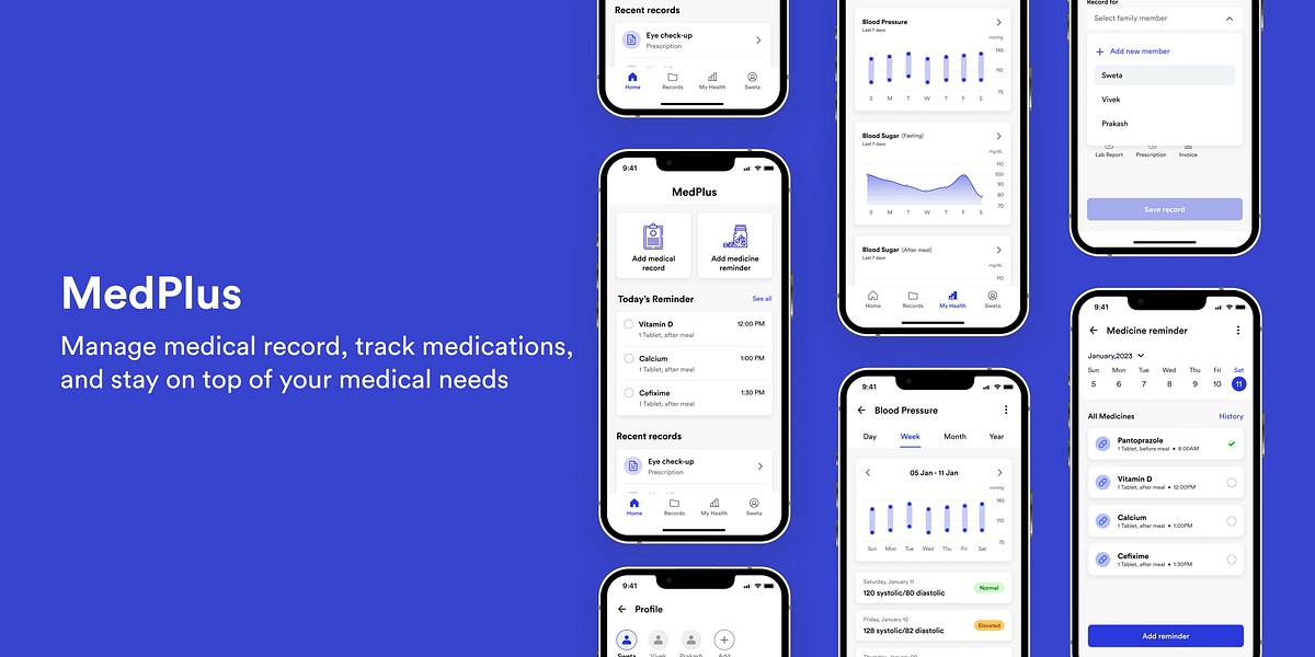 Simplifying medical record management with MedPlus a UI/UX case study