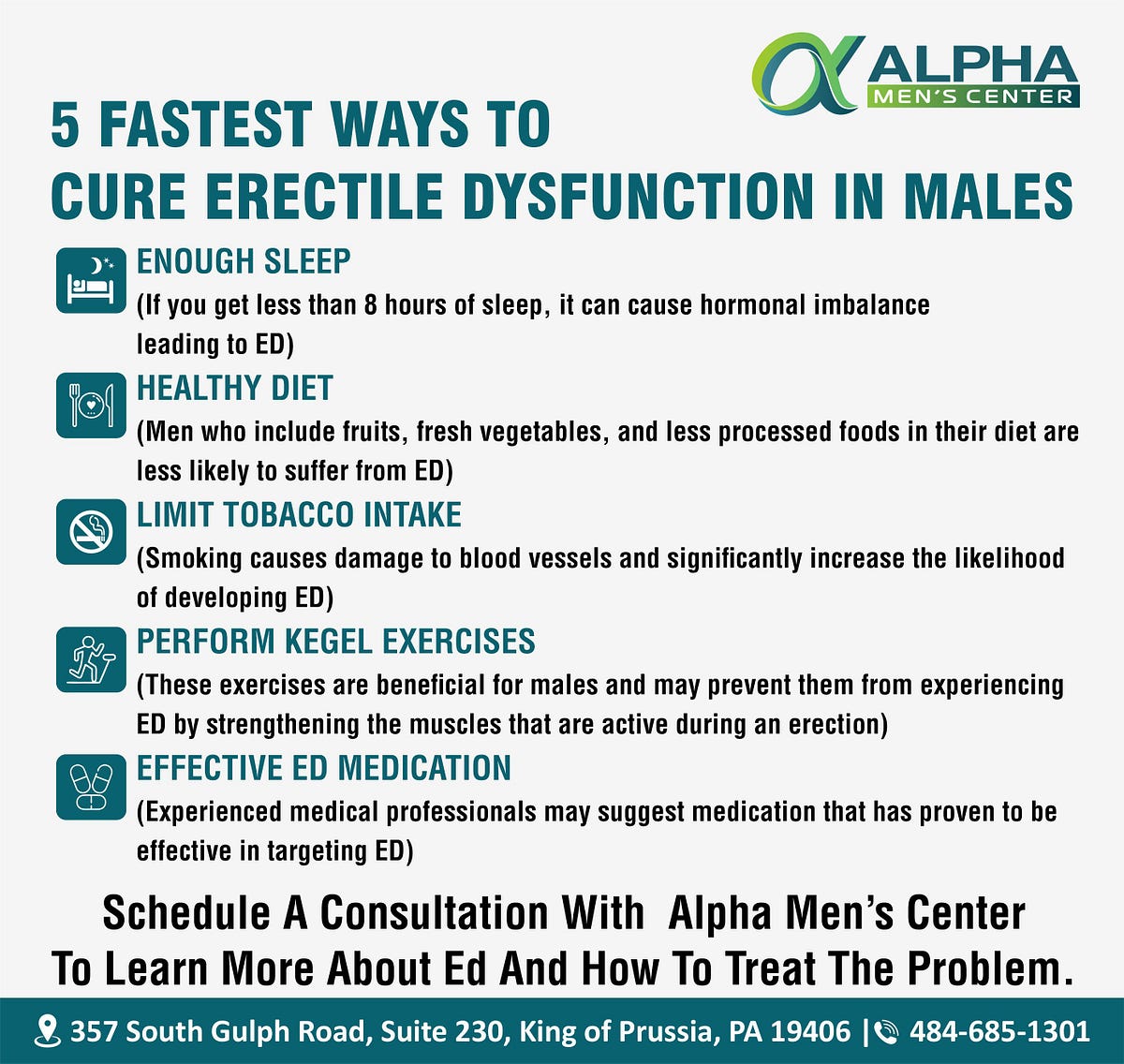 Healthy changes for erectile dysfunction treatment Alpha Men’s Center